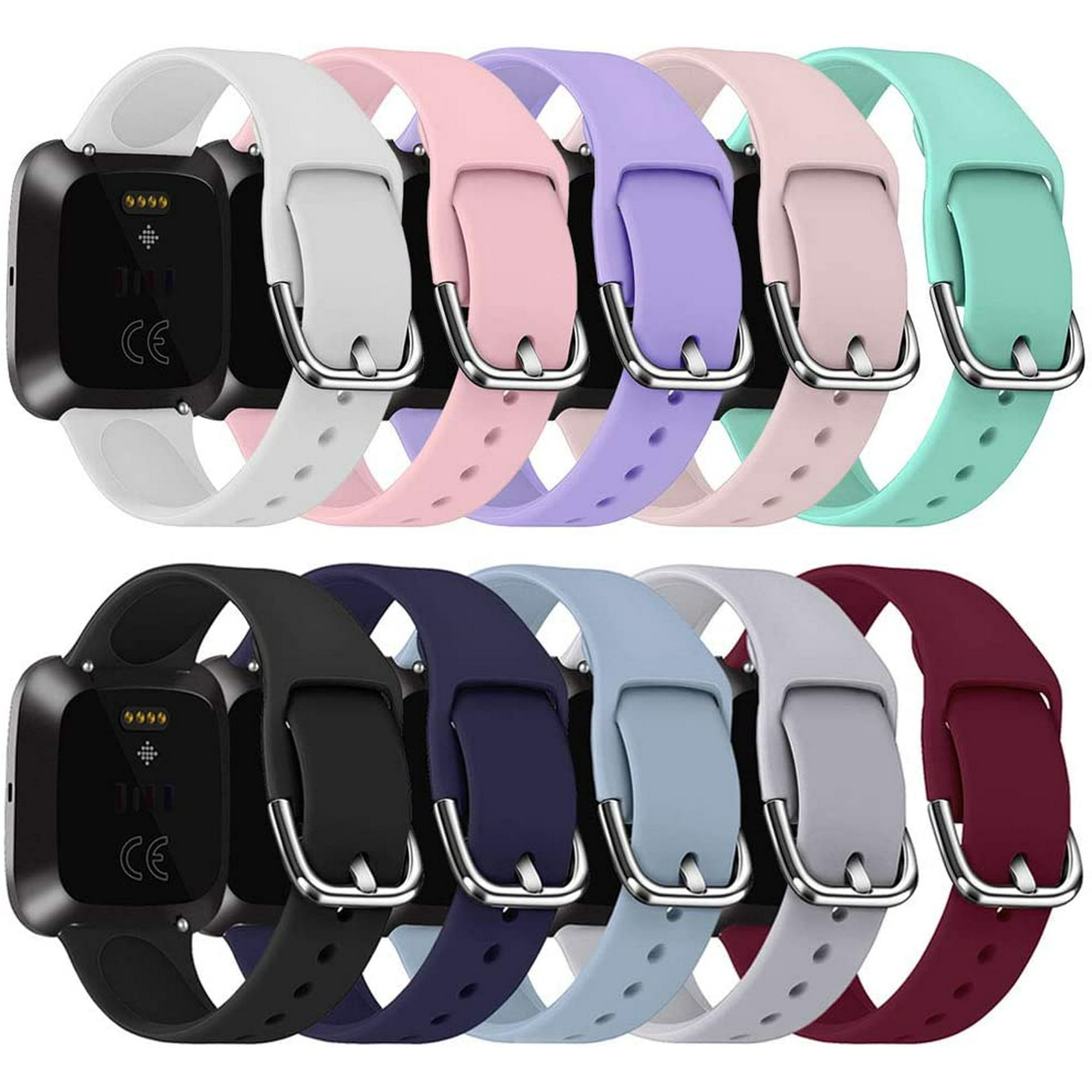 ZSZCXD Compatible for Fitbit Versa Band Small and Large Silicone Replacement WatchBand Strap Band Wristband for Fitbit Versa ZSZCXD Compatible for Fitbit Versa Band Small and Large Silicone Replacement WatchBand Strap Band Wristband for Fitbit Versa